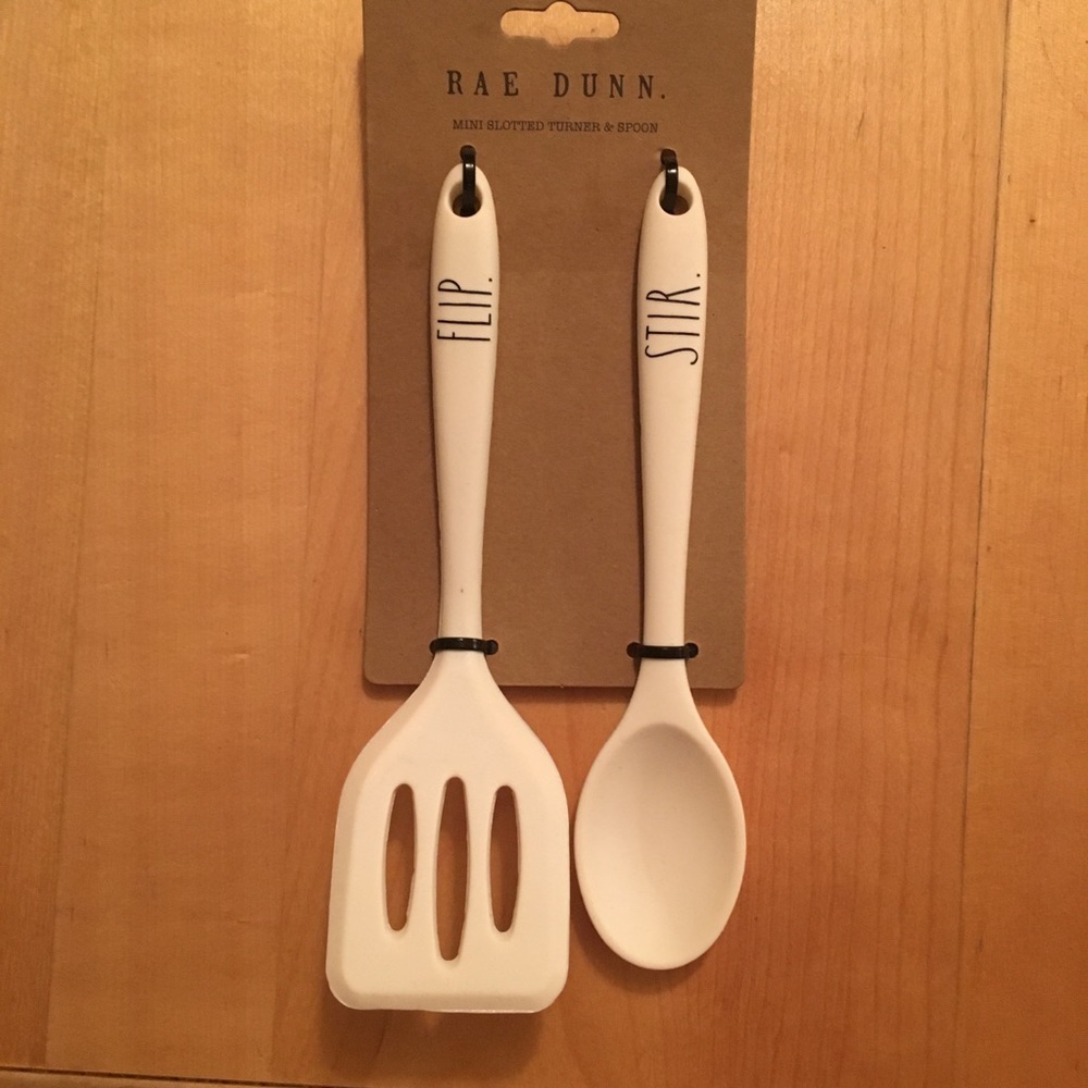 Rae Dunn Mini Slotted Turner &Spoon